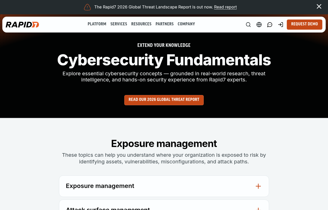 Rapid7's cybersecurity fundamentals resource library