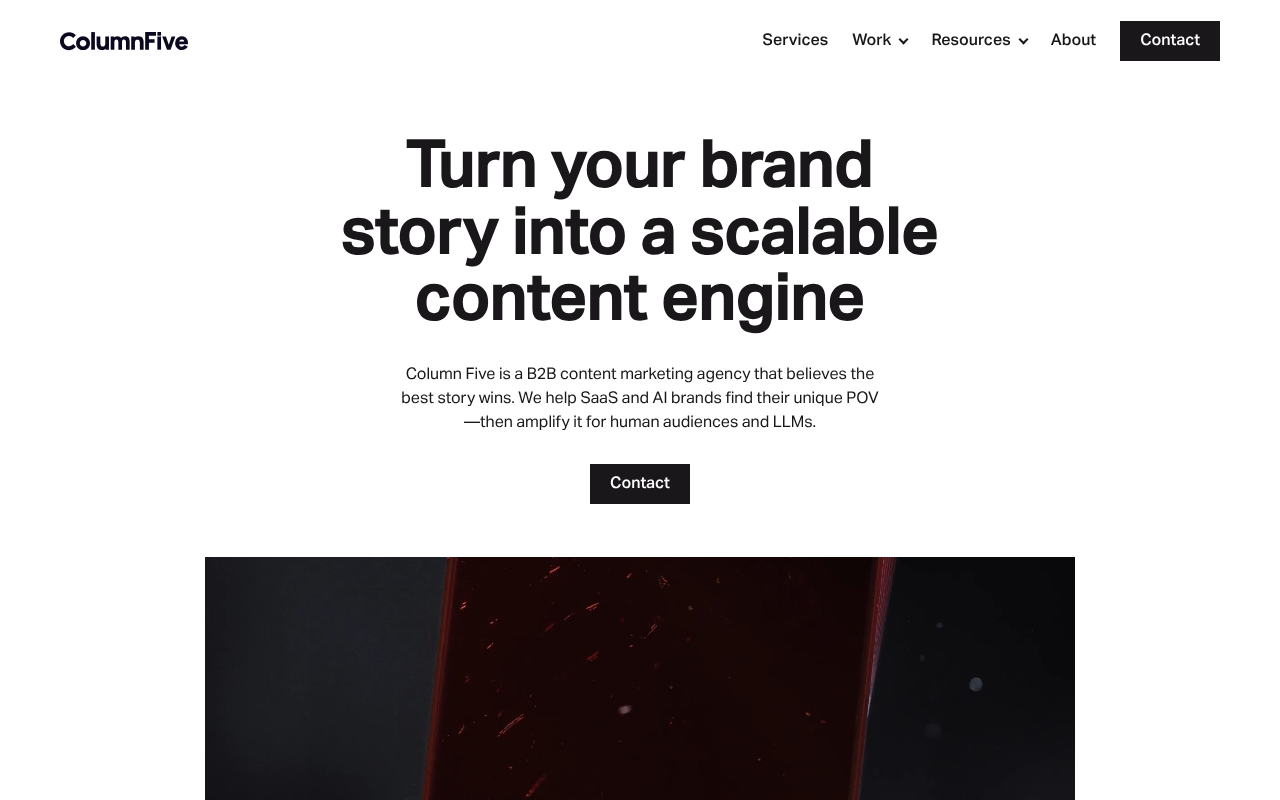 Column Five website screenshot