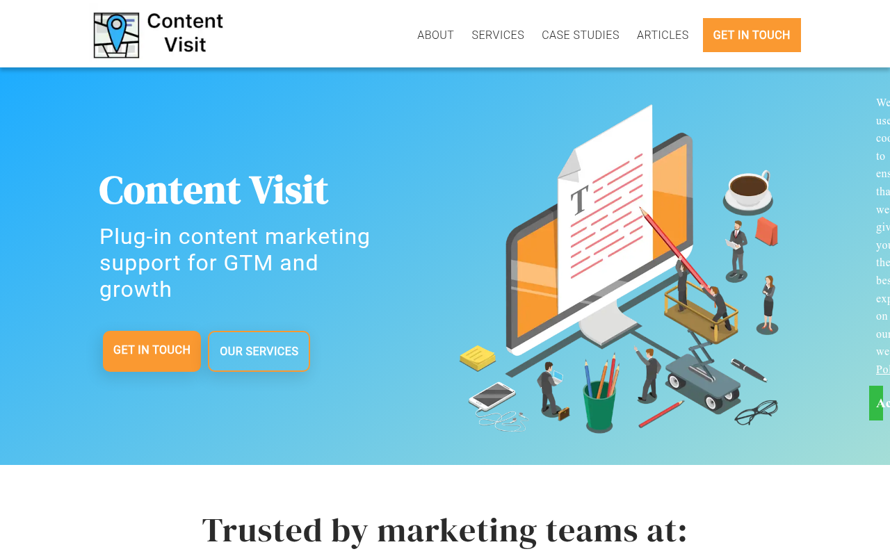 Content Visit website screenshot